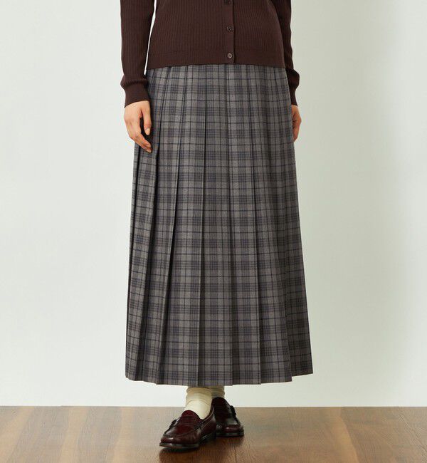 MACKINTOSH PHILOSOPHY「GREY LABEL チェックプリーツスカート」|スカート|ネイビー