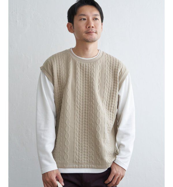 ikka「フクレジャガードフェイクベストロンT」|Tシャツ・カットソー|