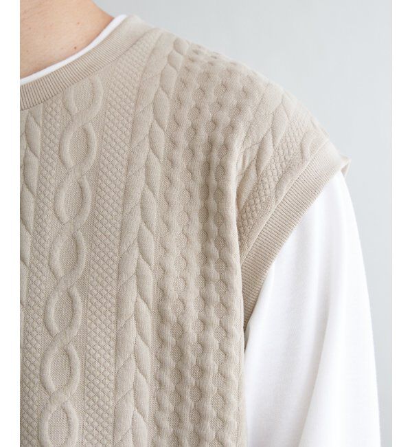 ikka「フクレジャガードフェイクベストロンT」|Tシャツ・カットソー|