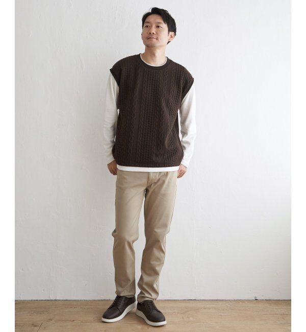 ikka「フクレジャガードフェイクベストロンT」|Tシャツ・カットソー|