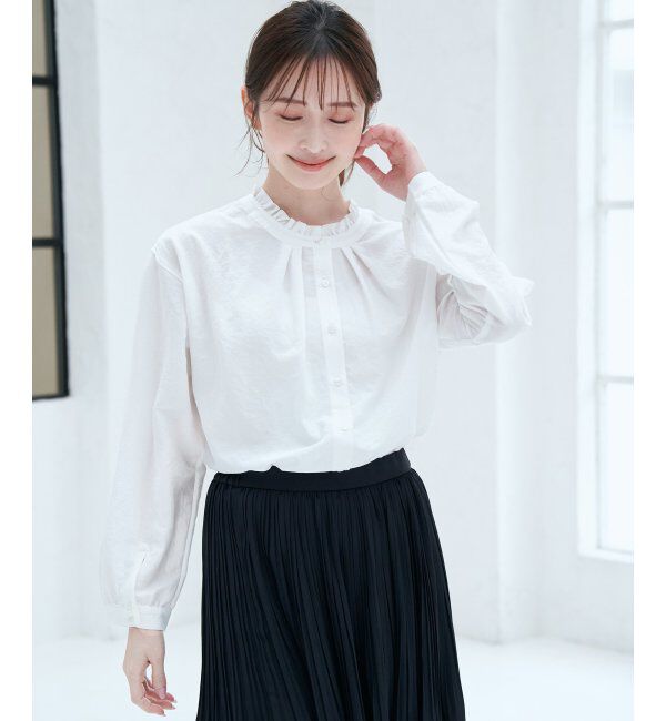 ikka「襟フリル2WAYブラウス」|シャツ・ブラウス|
