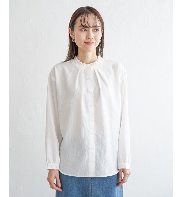 ikka「襟フリル2WAYブラウス」|シャツ・ブラウス|