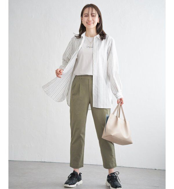 ikka「フレンチリネンMIX裾刺繍シャツ」|シャツ・ブラウス|