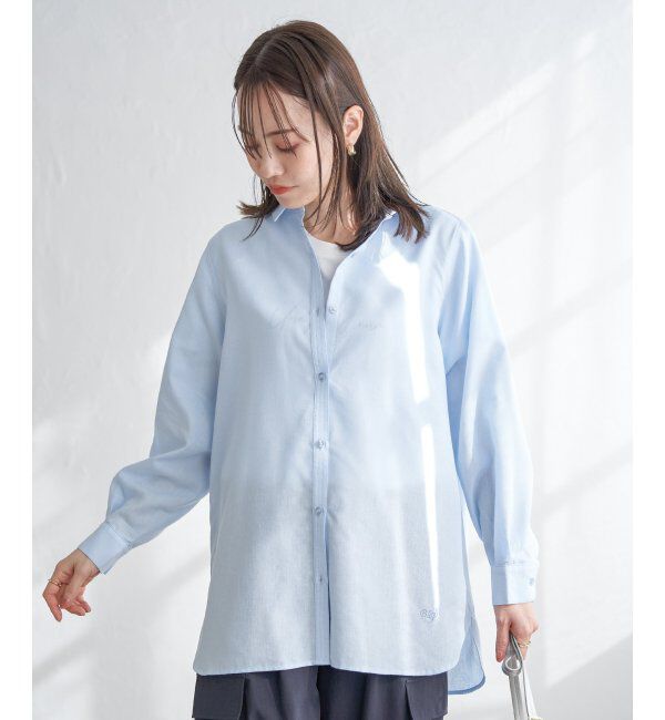 ikka「フレンチリネンMIX裾刺繍シャツ」|シャツ・ブラウス|