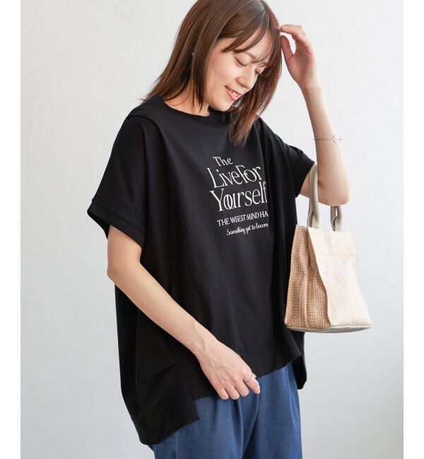 ikka「ロゴフォトプリントチュニックＴ」|その他|