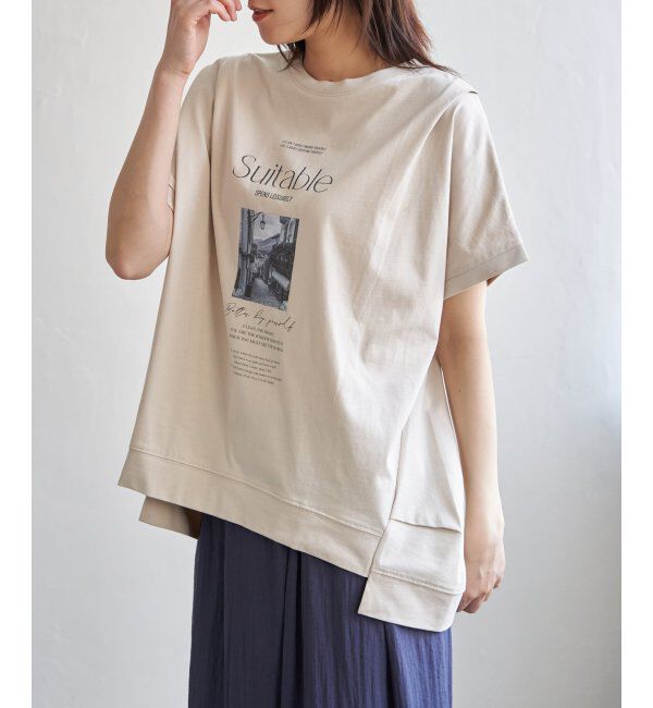 ikka「ロゴフォトプリントチュニックＴ」|その他|