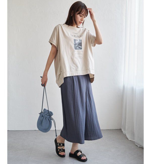 ikka「ロゴフォトプリントチュニックＴ」|その他|