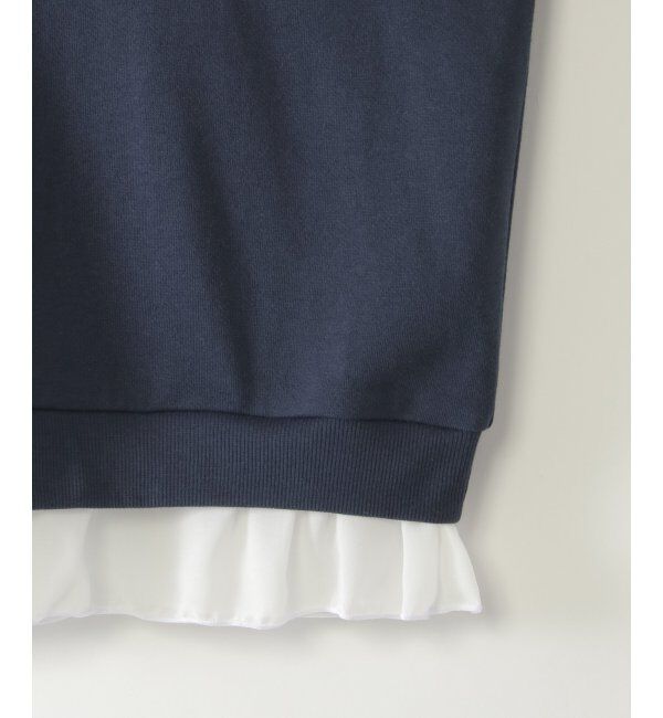 ikka kids「【親子コーデ】裾シフォン箔ロゴプルオーバー（120~160cm）」|Tシャツ・カットソー|