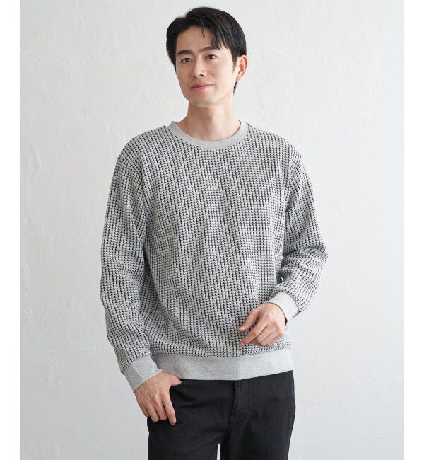 ikka「ビッグワッフルクルーネックプルオーバー」|パーカー|
