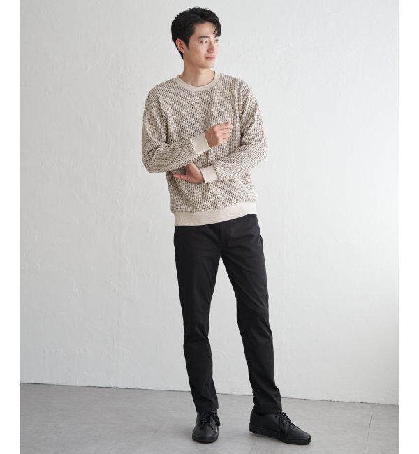 ikka「ビッグワッフルクルーネックプルオーバー」|パーカー|