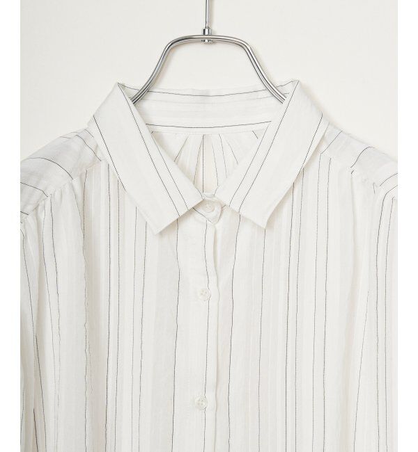 ikka「サテン／ドビーサイドリボンシャツ」|シャツ・ブラウス|