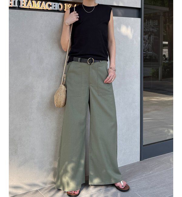 Lbc with Life「リネン混ベイカーワイドパンツ」|その他|