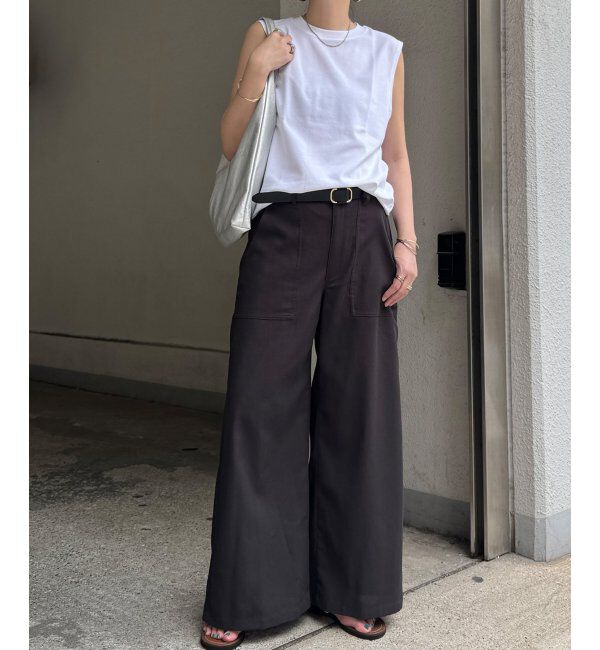 Lbc with Life「リネン混ベイカーワイドパンツ」|その他|