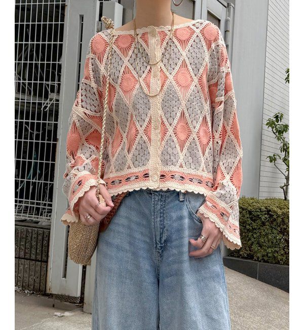 Lbc with Life「モチーフレース2WAYカーデプルオーバー」|その他|