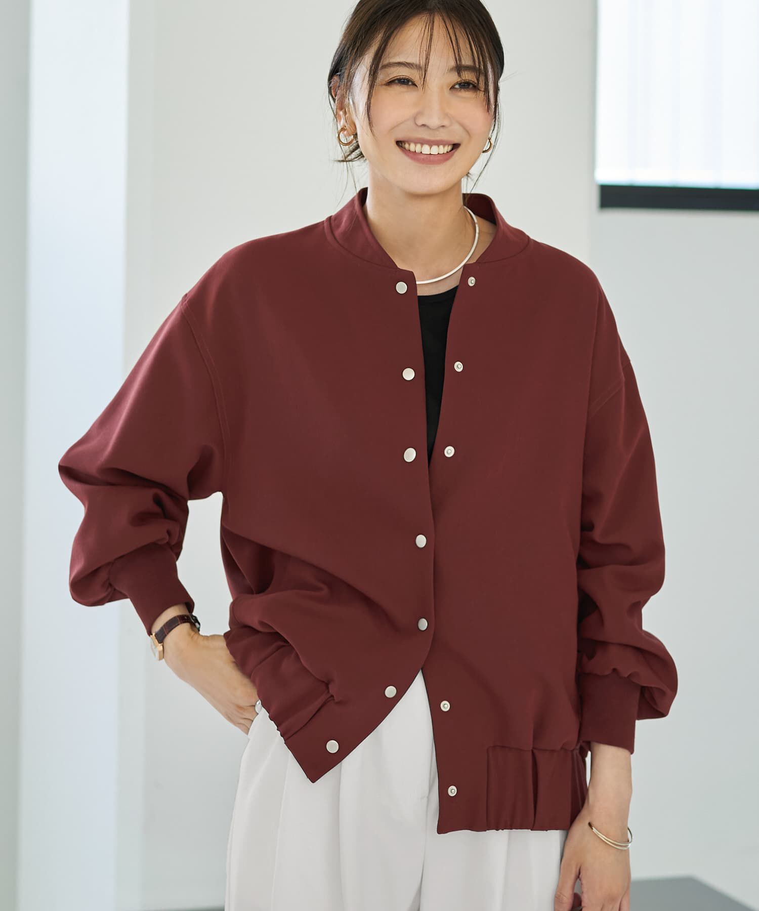 STYLE DELI「スムース平織りブルゾン」|ブルゾン・スタジャン|