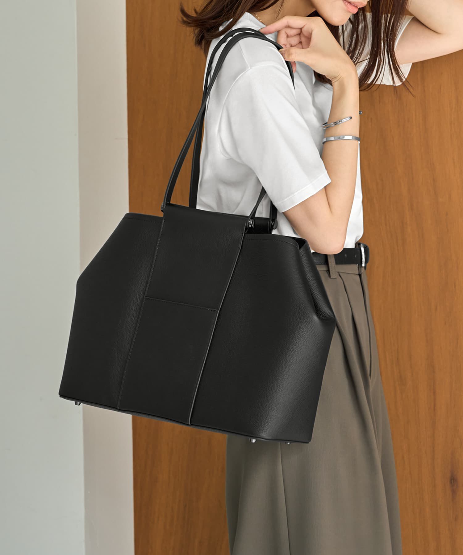 STYLE DELI「【DRESSDEN】レザーバッグ／L-01」|トートバッグ|ブラック