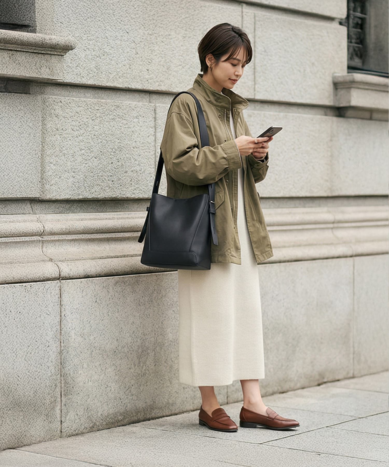 STYLE DELI「【DELI by】カーブフォルムリアルレザーショルダーバッグ」|ショルダー・メッセンジャー|