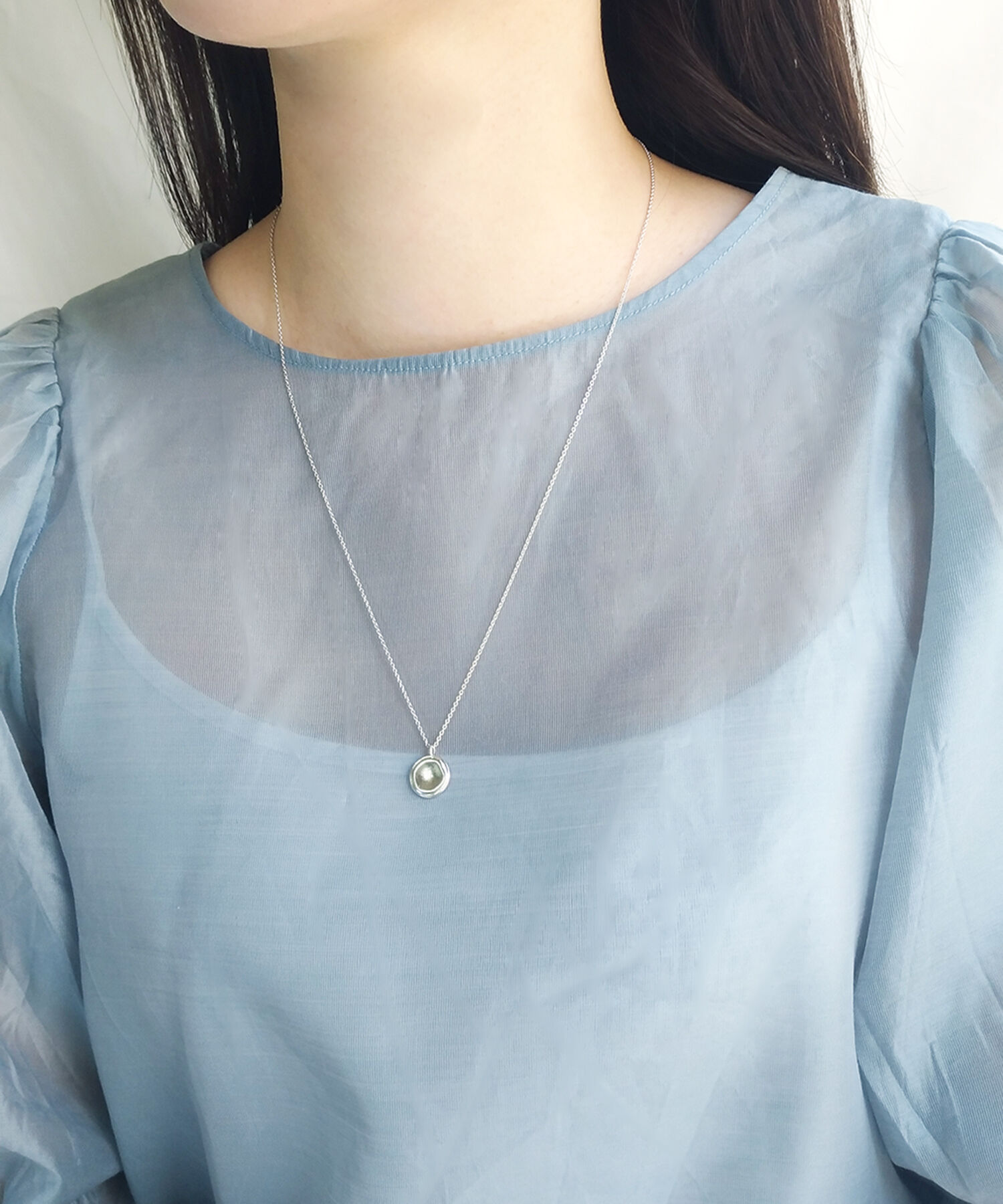 NOIR DE POUPEE「silver925 コインスムーステクスチャー ネックレス (ニッケルフリー)」|ネックレス|