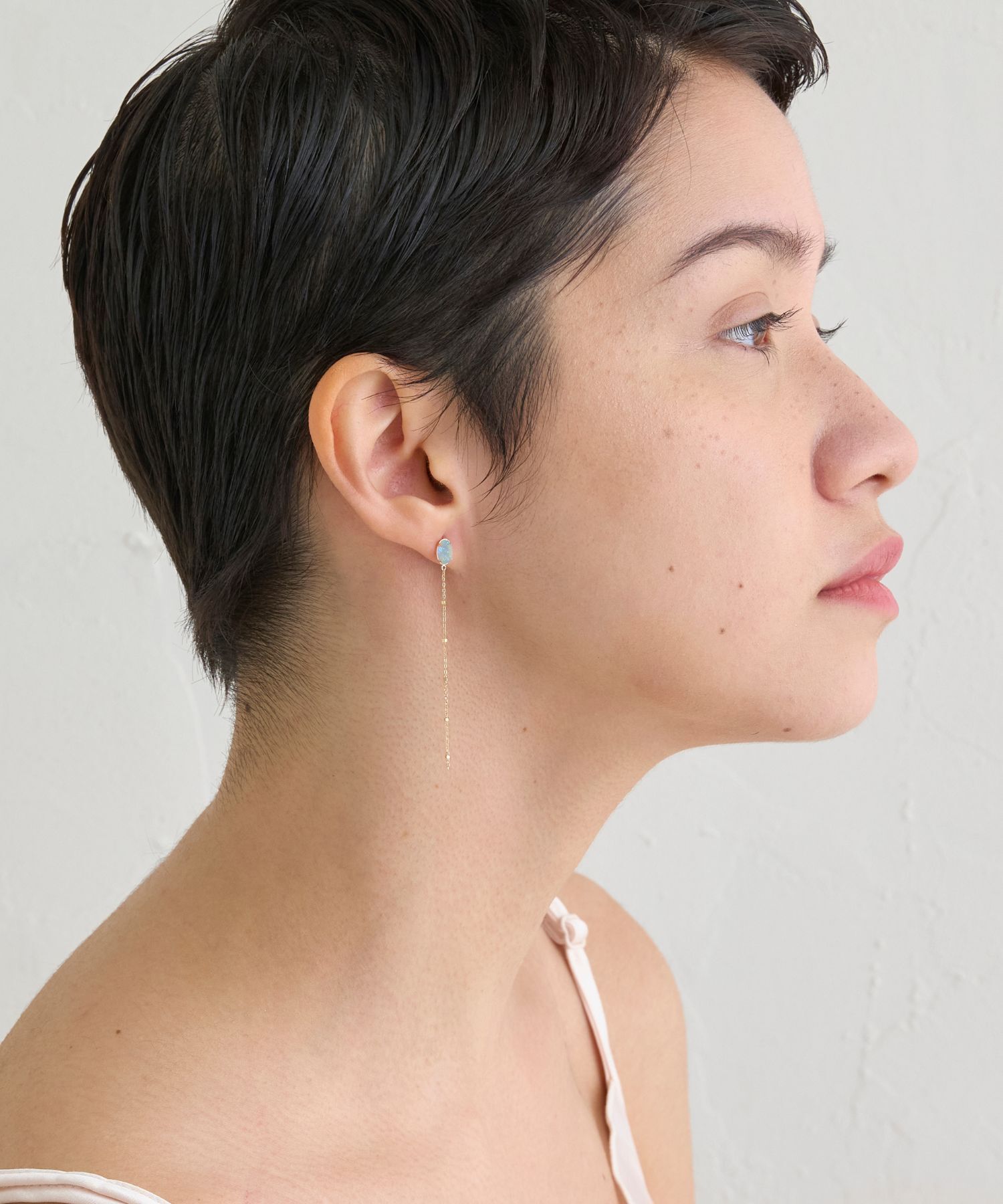 JUPITER「【K10】天然石ロングピアス オパール」|ピアス|