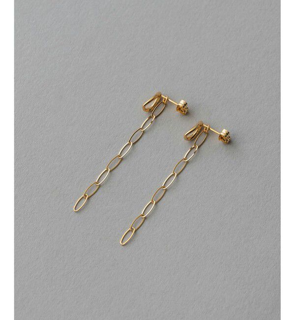 ete「ドロップ チェーン ピアス」|ピアス|