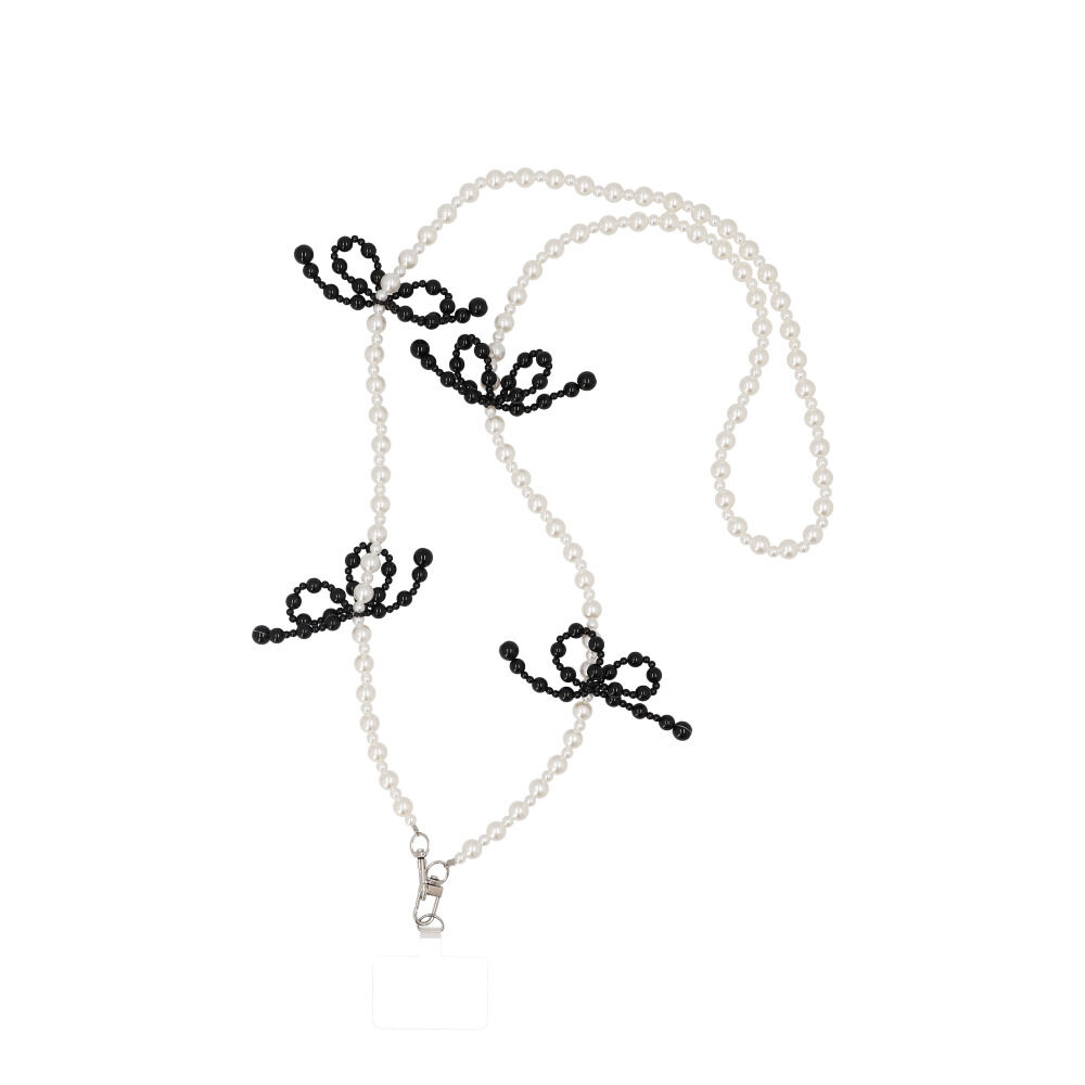 BACKYARD FAMILY「スマホストラップ ショルダー 通販 スマホ ストラップ ビーズ スマホショルダーストラップ」|チャーム・キーホルダー|ホワイト1