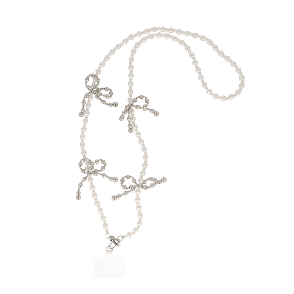 BACKYARD FAMILY「スマホストラップ ショルダー 通販 スマホ ストラップ ビーズ スマホショルダーストラップ」|チャーム・キーホルダー|ホワイト2