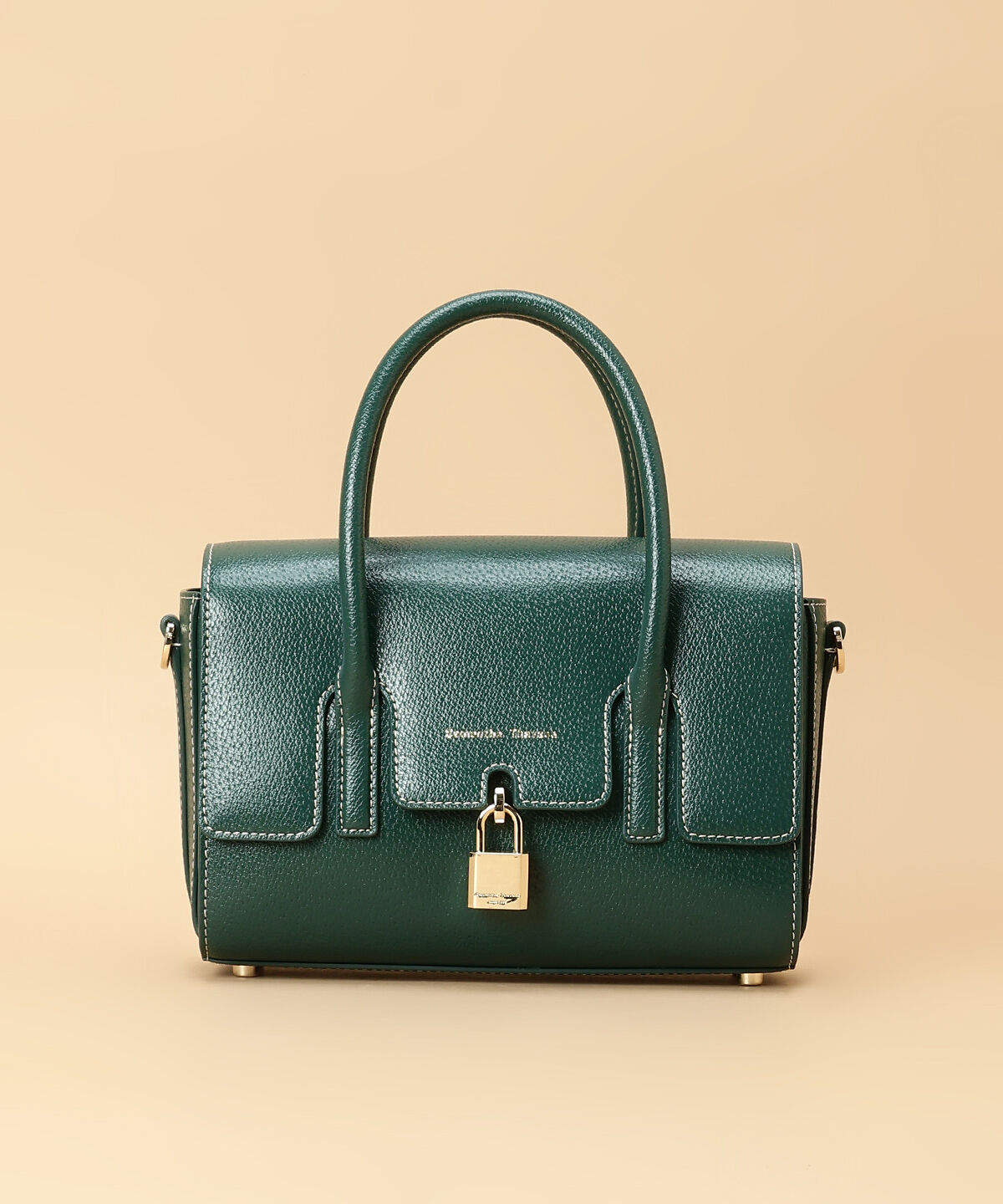 Samantha Thavasa「フラップパドロック ハンドバッグ」|ハンドバッグ|グリーン