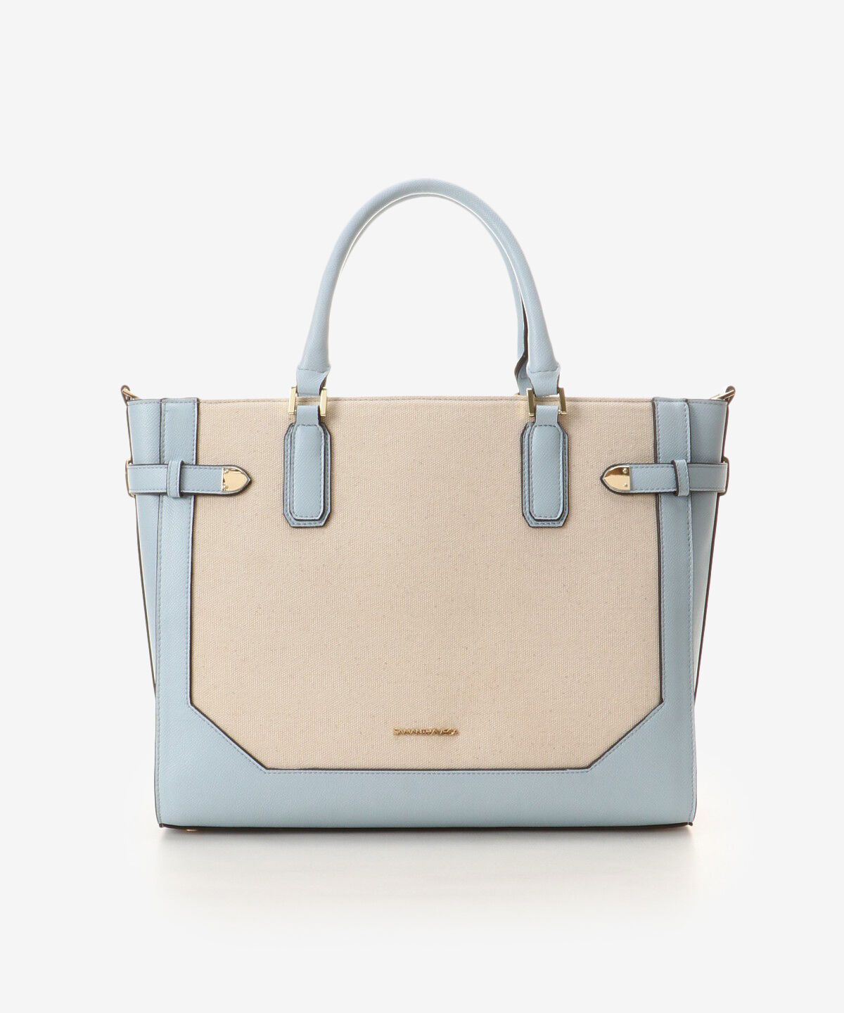 Samantha Vega「キャンバスベルト金具ハンドバッグ」|ハンドバッグ|ライトブルー