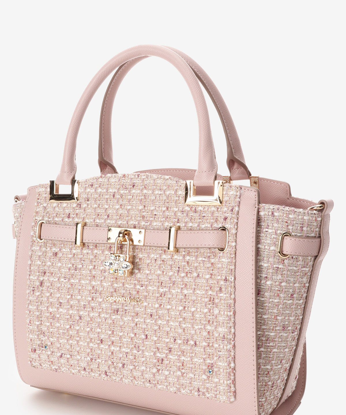 Samantha Vega「ツイードベルトビジューハンドバッグ」|ハンドバッグ|