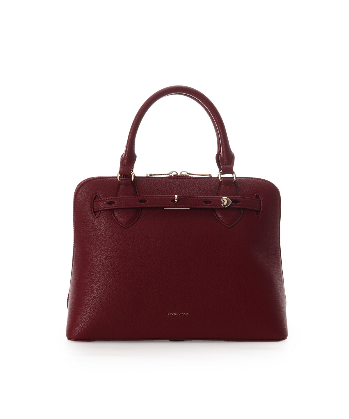 Samantha Vega「カジュアルハートベルトハンドバッグ」|ハンドバッグ|ワインレッド