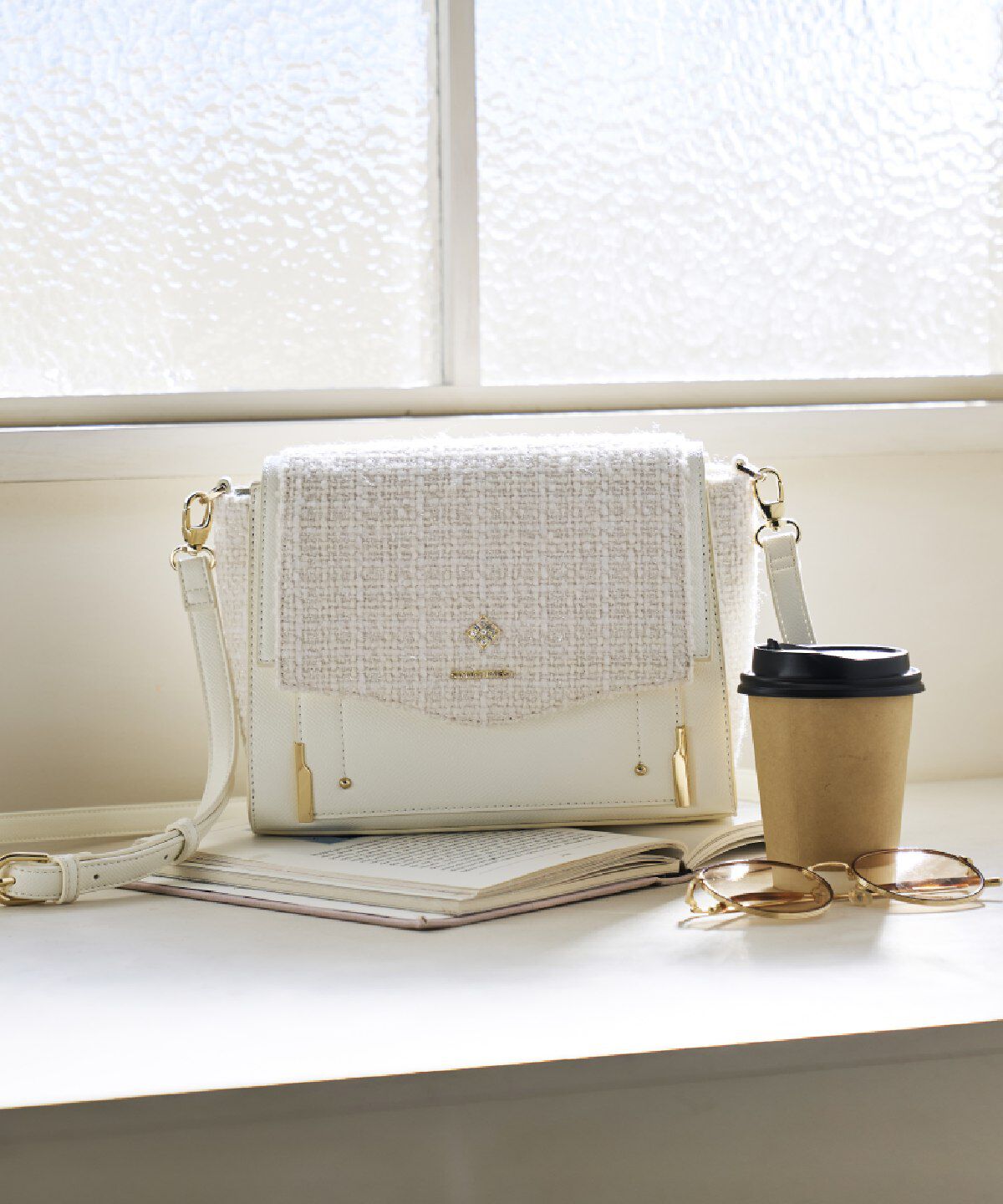 Samantha Vega「ツイードダイヤカットショルダーバッグ」|ショルダー・メッセンジャー|