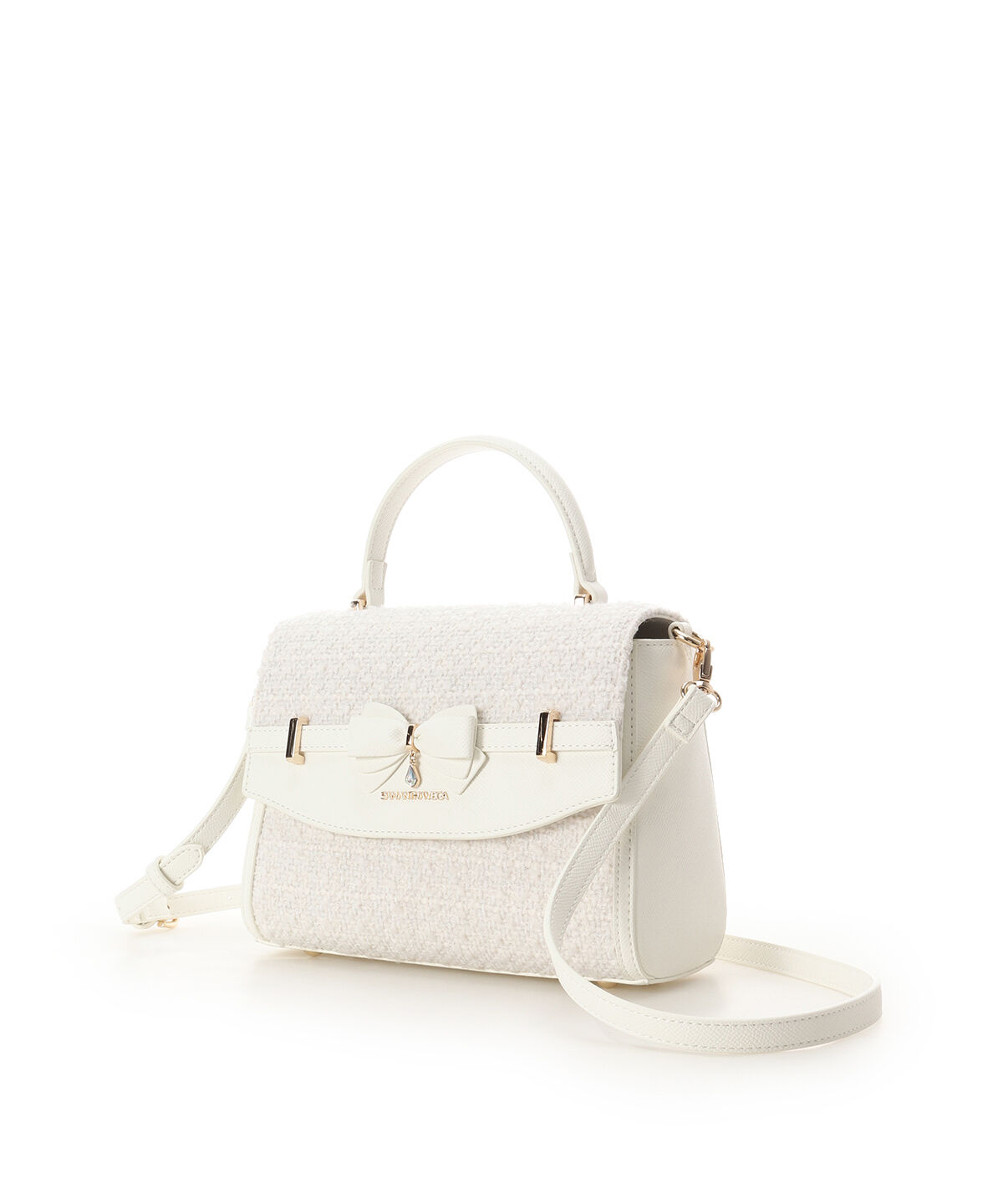 Samantha Vega「ラメツイードアクセントリボンショルダーバッグ」|ショルダー・メッセンジャー|