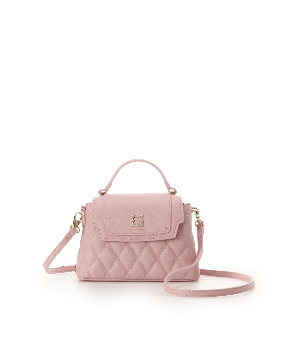 Samantha Vega「スクエアビジューキルトフラップショルダーバッグ」|ショルダー・メッセンジャー|