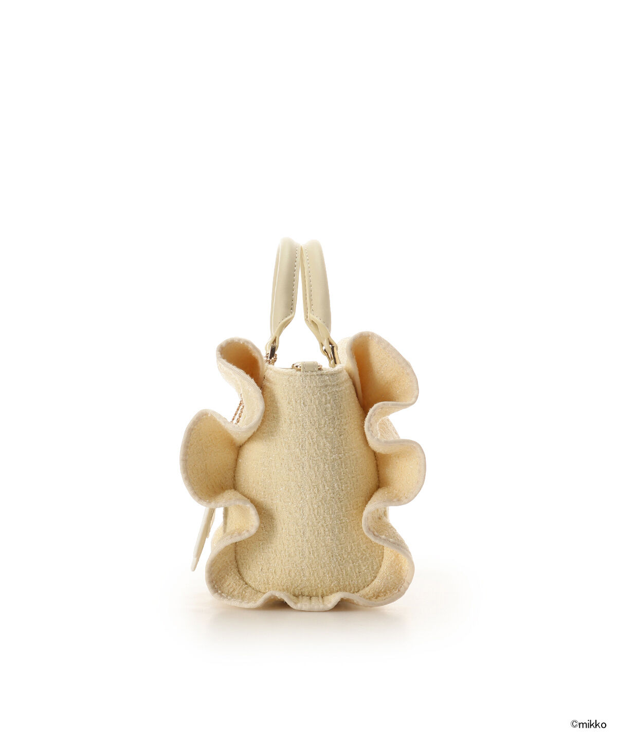 Samantha Vega「Lil ala mode&times;SAMANTHAVEGAコレクション ツイードフリルハンドバッグ」|ハンドバッグ|