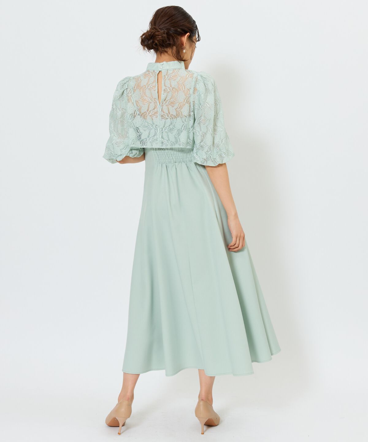 アンドクチュール「リーフレースレイヤードレス」|ドレス|