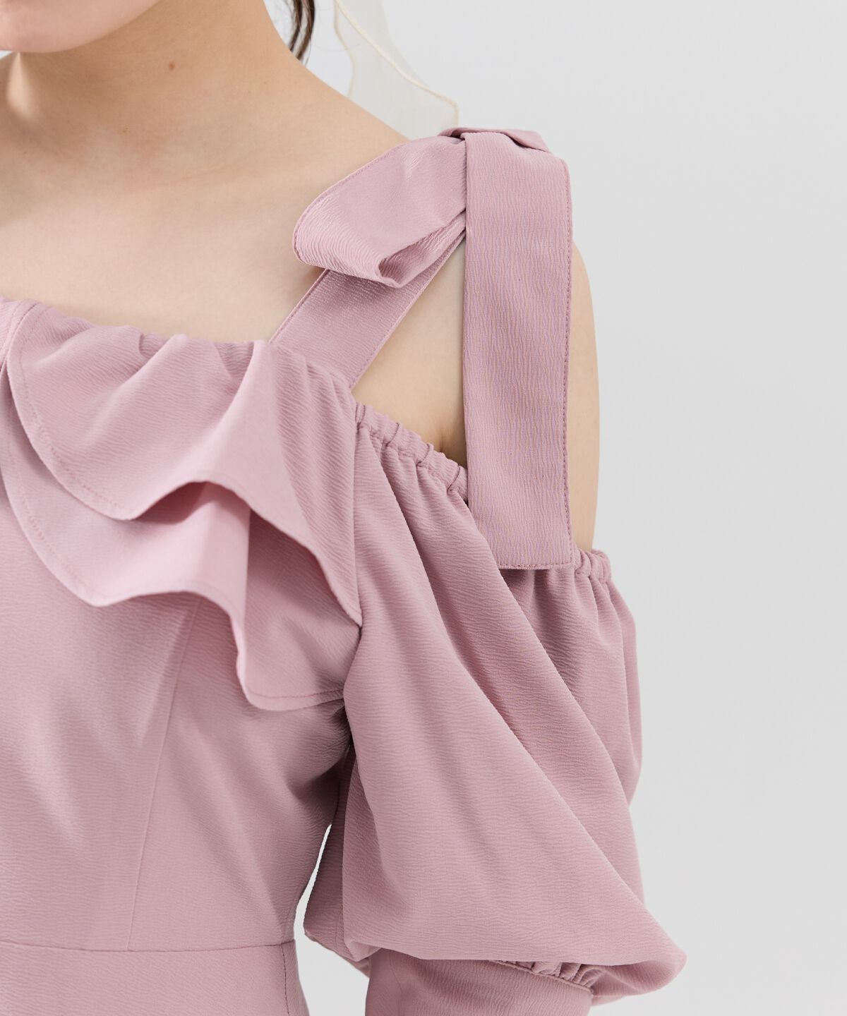 REDYAZEL「ショルダーリボンオフショルワンピース」|ワンピース|