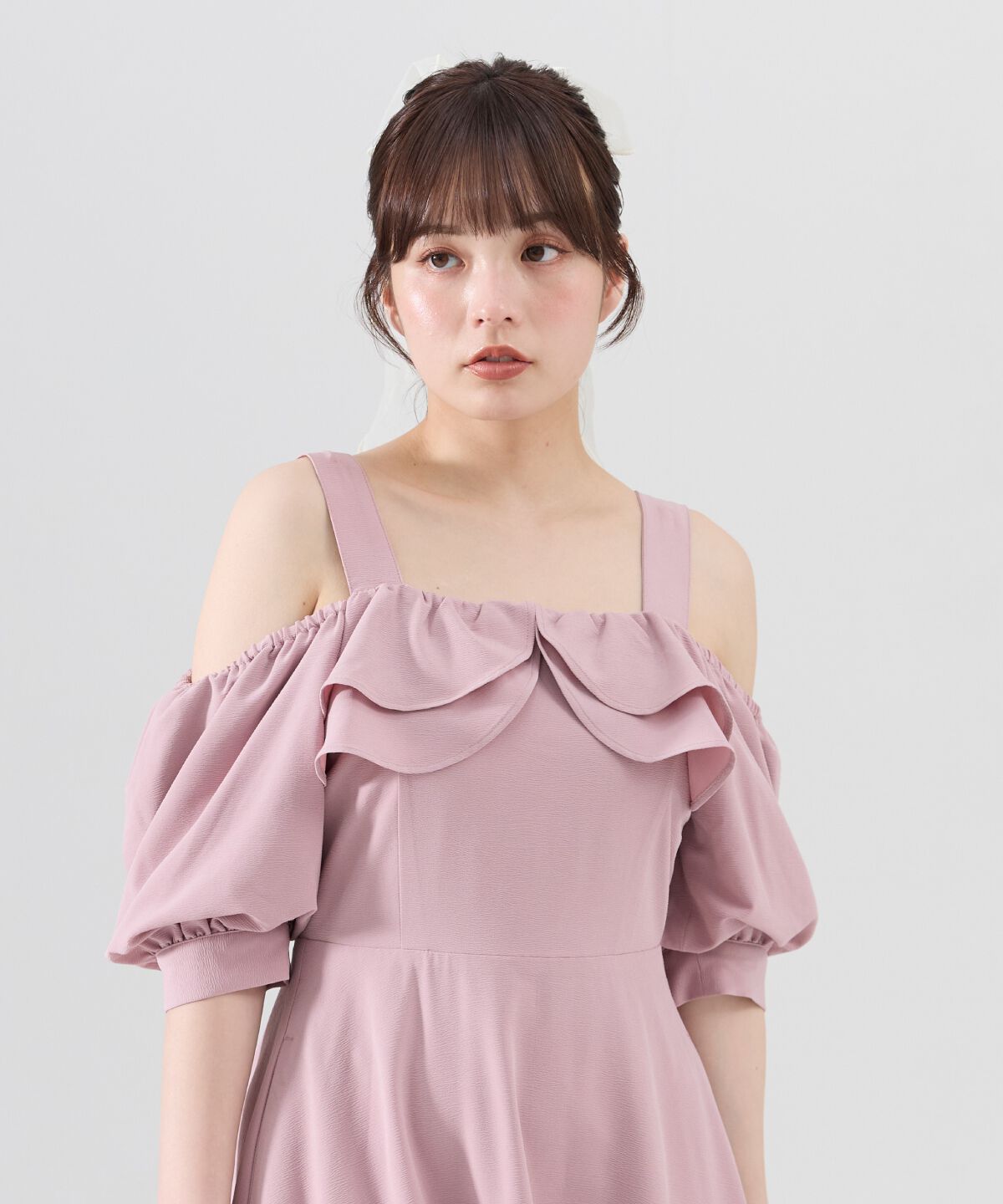 REDYAZEL「ショルダーリボンオフショルワンピース」|ワンピース|