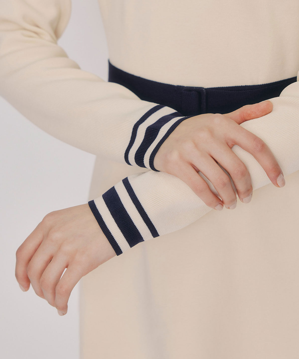 REDYAZEL「バイカラーポロニットミニワンピース」|ワンピース|