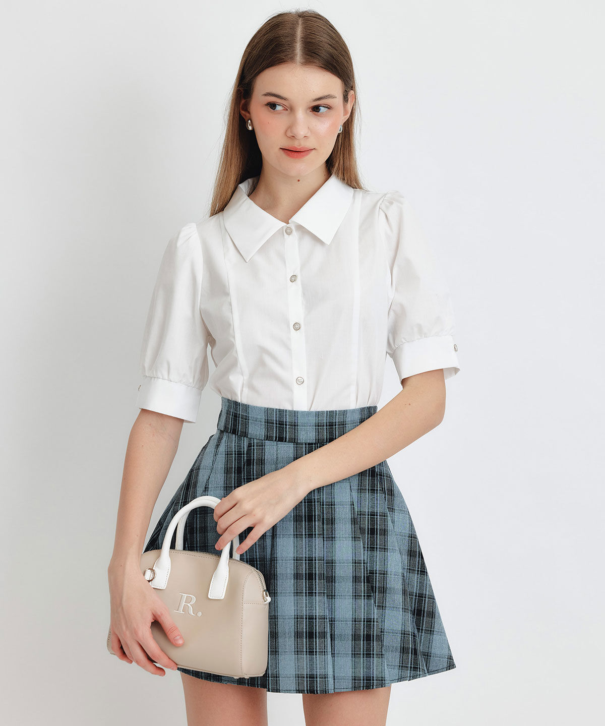 REDYAZEL「ロゴリボンパフスリーブブラウス」|シャツ・ブラウス|