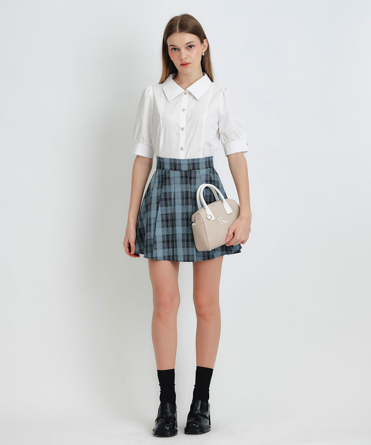 REDYAZEL「ロゴリボンパフスリーブブラウス」|シャツ・ブラウス|