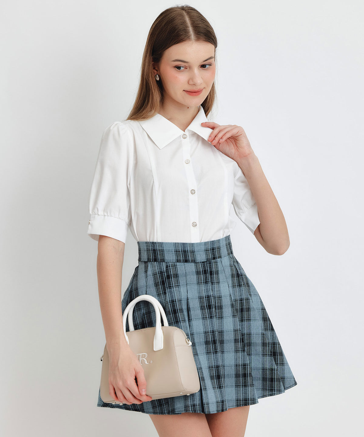 REDYAZEL「ロゴリボンパフスリーブブラウス」|シャツ・ブラウス|