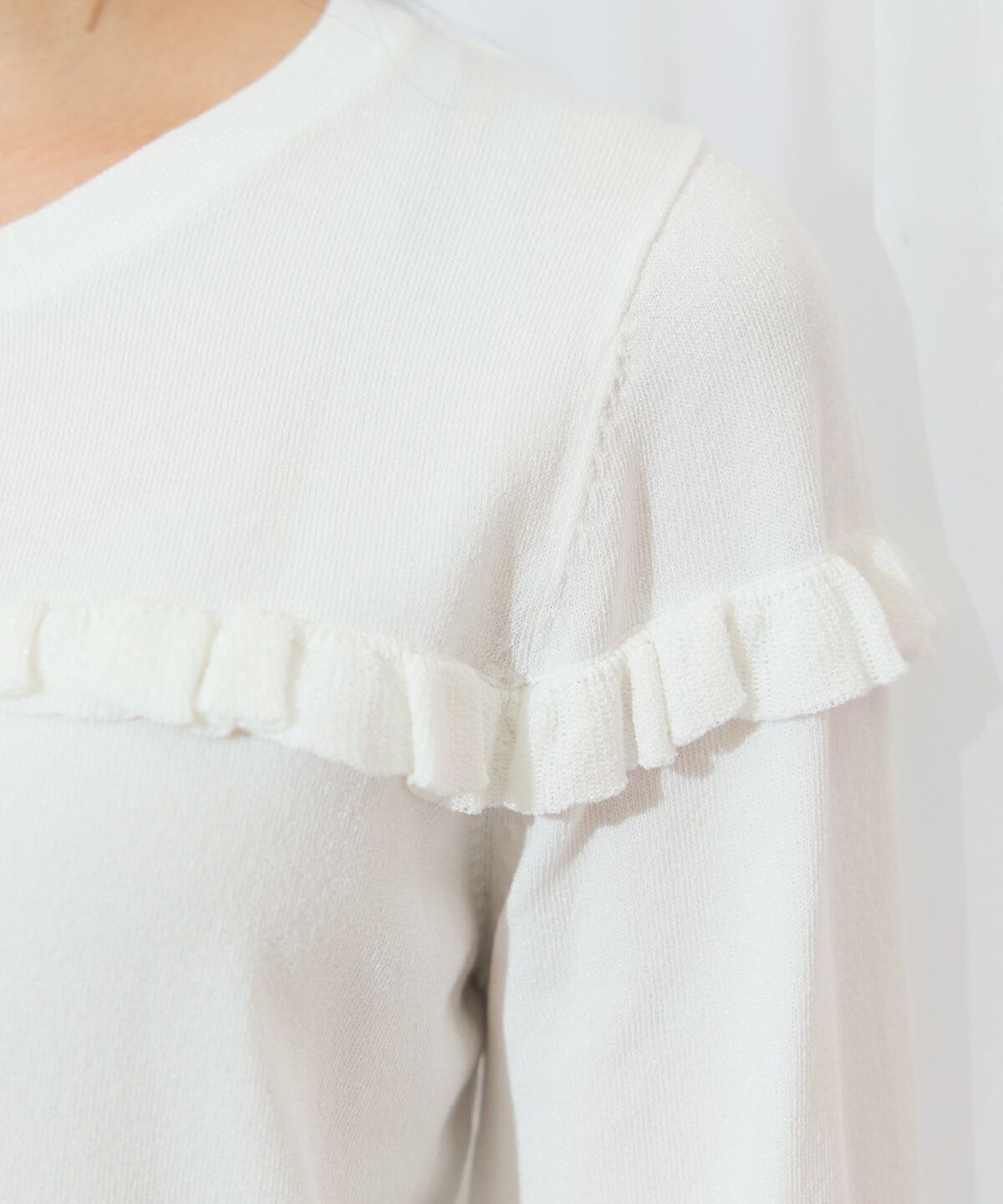 WILLSELECTION「フリルデザインニットカーディガン」|カーディガン|