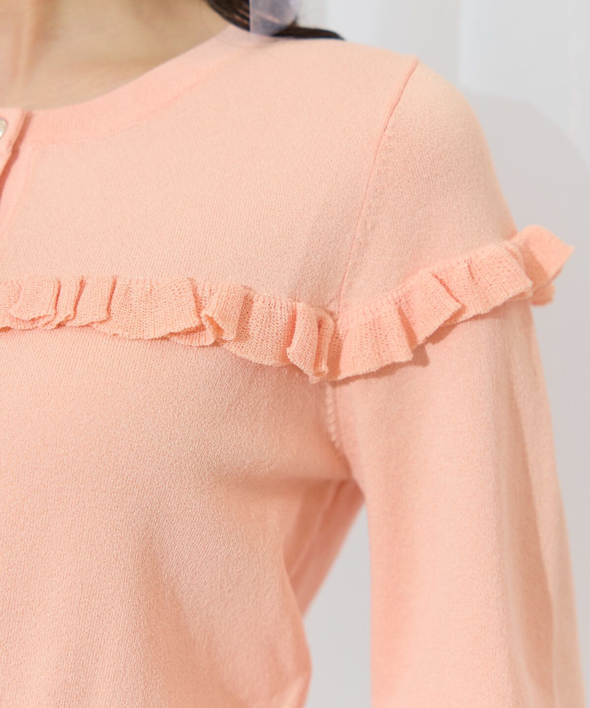 WILLSELECTION「フリルデザインニットカーディガン」|カーディガン|