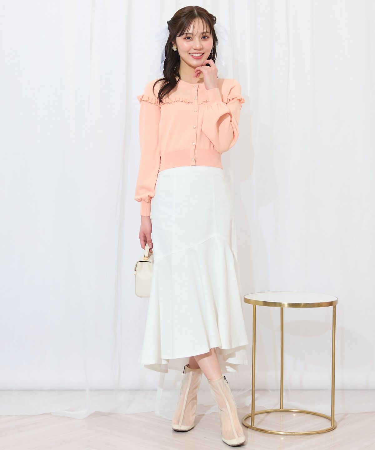 WILLSELECTION「フリルデザインニットカーディガン」|カーディガン|