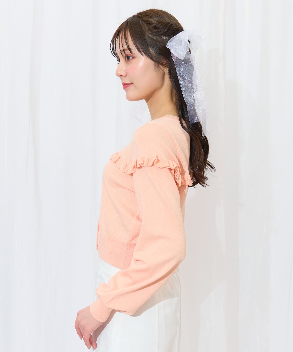 WILLSELECTION「フリルデザインニットカーディガン」|カーディガン|