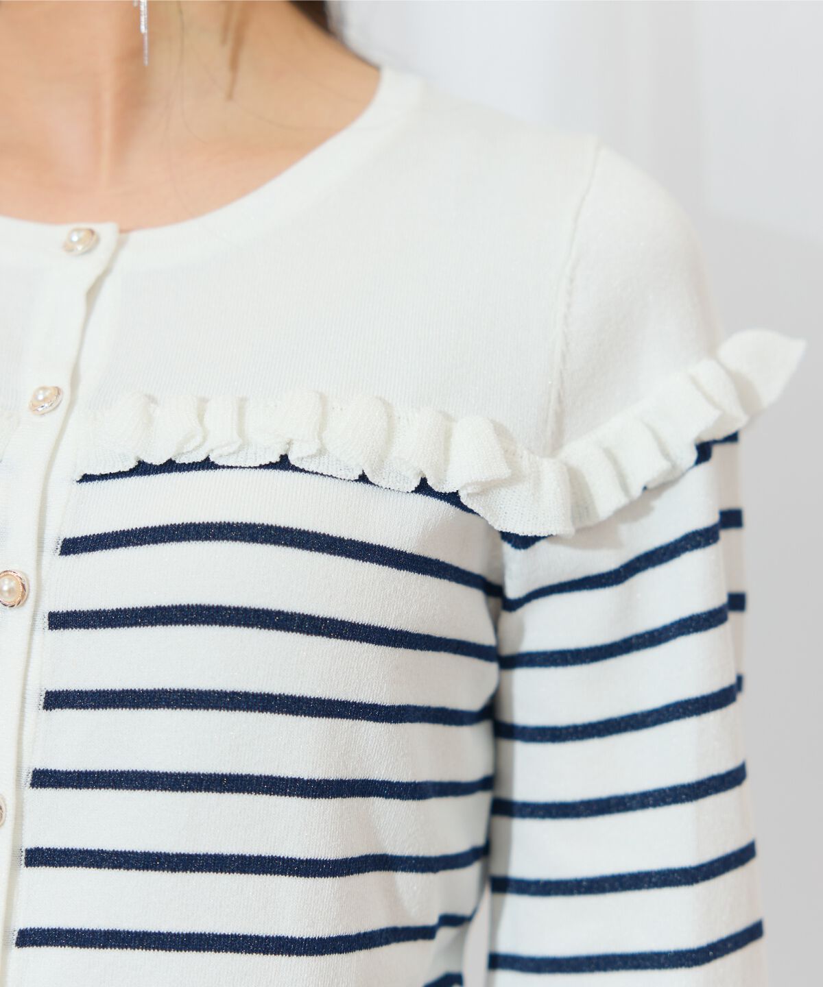 WILLSELECTION「フリルデザインニットカーディガン」|カーディガン|