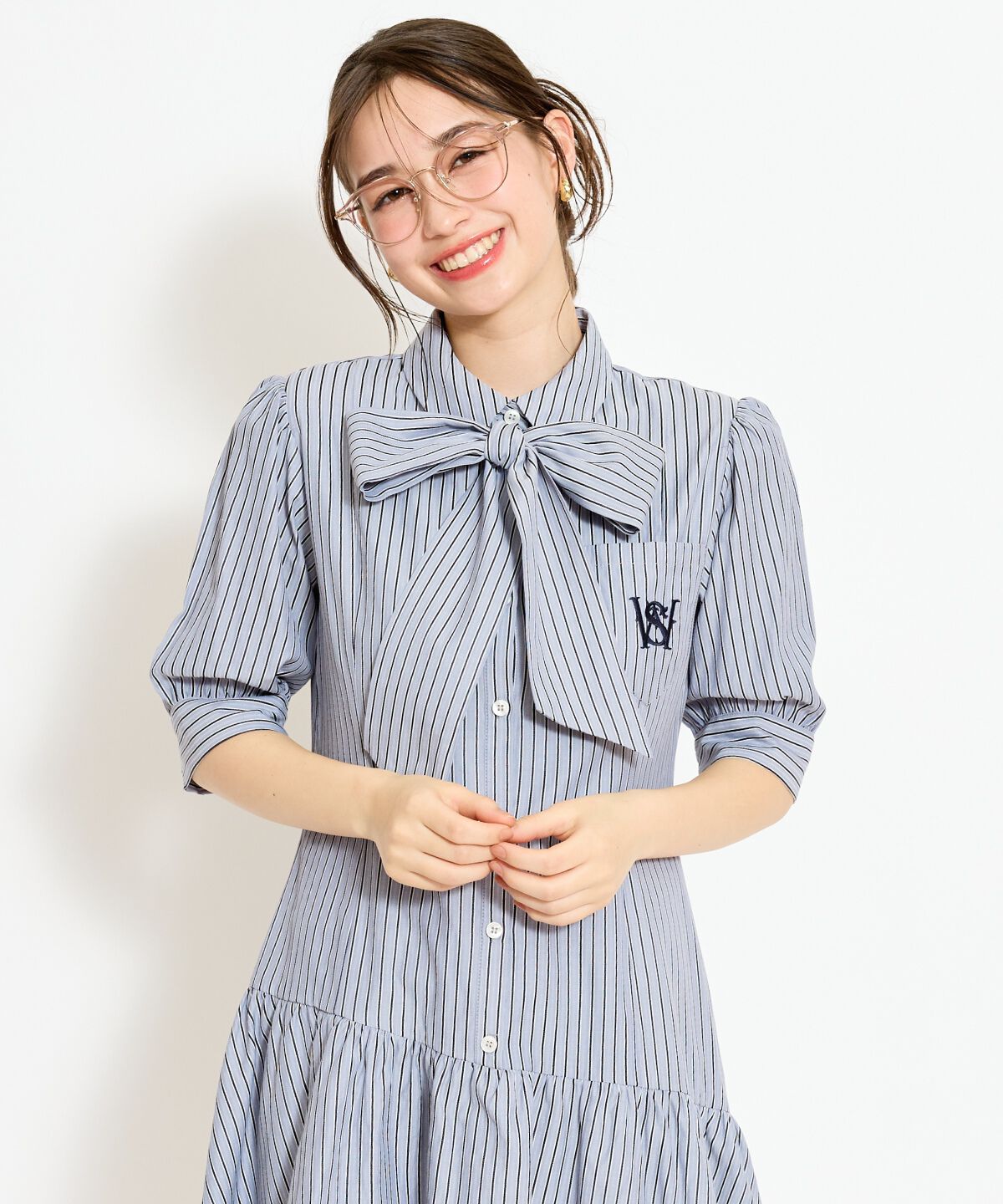 WILLSELECTION「ティアードフリルリボンタイシャツワンピース」|ワンピース|