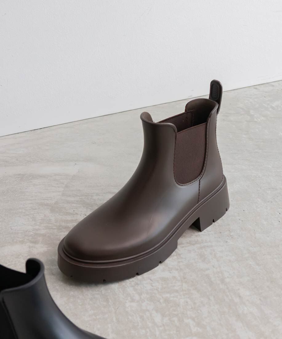  「ボリュームソールサイドゴアレインブーツ」|レインシューズ|