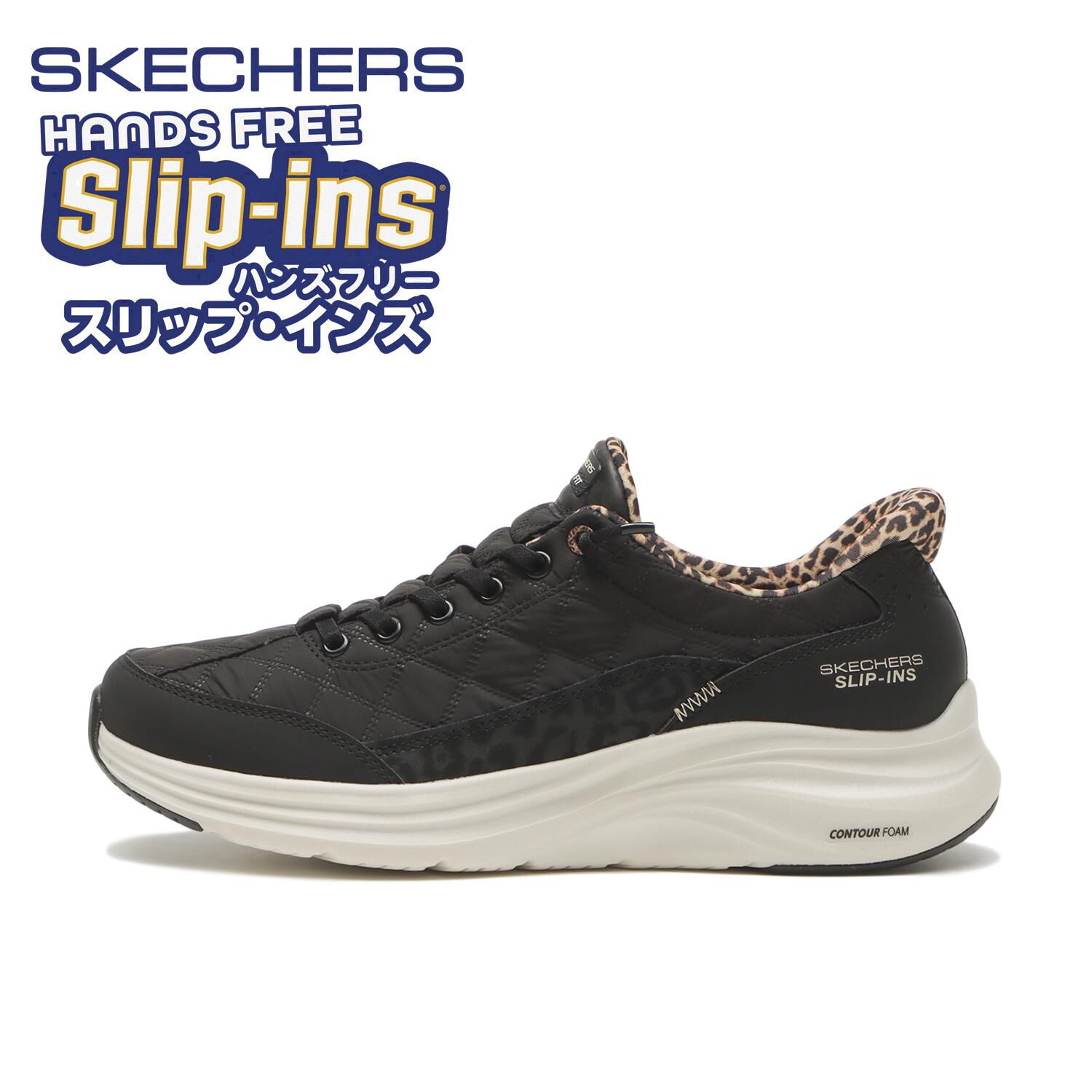 SKECHERS「【SKECHERS】COZY FIT_LEOPARD DREAM」|スニーカー|ブラック