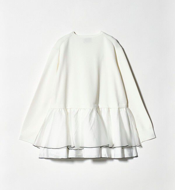 UNITED ARROWS「オーガンジー フリルコンビ ニット ‐ウォッシャブル‐」|ニット・セーター|